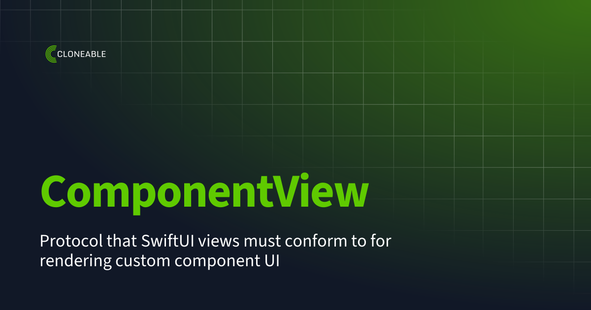 Componentview cloneable documentation